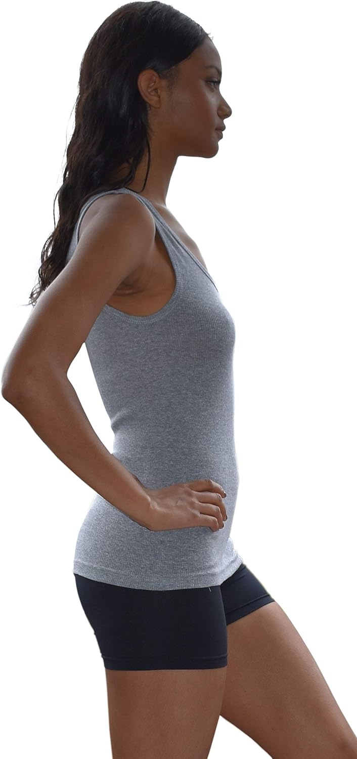 Sexy Basics Tank Tops for Women, 6 Pack & 12 Pack Cotton -Flex Tank Tops at  Women’s Clothing store