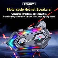 FEYA Motorcycle Helmet Speakers with 16-Types RGB