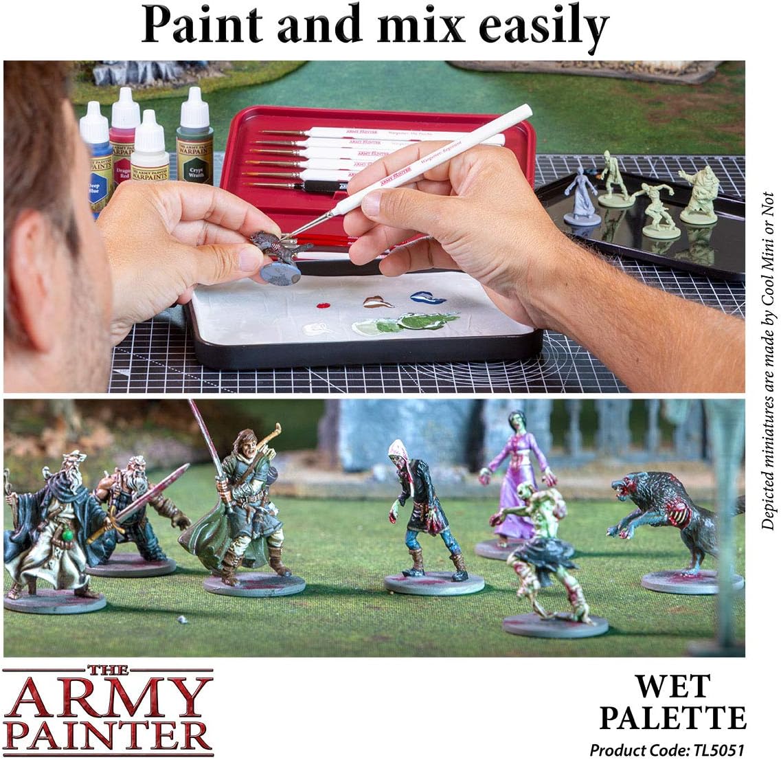The Army Painter Wet Palette - Premium Brush Storing Palette with 50 Palette Sheets and 2 Sponges for Wargames Miniature Model Painting: Toys & Games