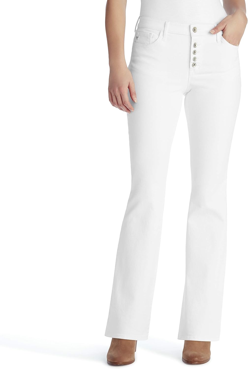 CHAPS Jeans Women's Mid Rise Boot Cut Full Length Jean at Amazon Women