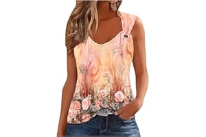 DDAPJ PYJU Tank Top for Women 2024 Dressy Casual Summer V Neck Sleeveless Camisole Ring Straps Loose Fit Workout Basic Shirts