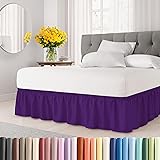 Wrap Around Dust Ruffle Bed Skirt - Purple