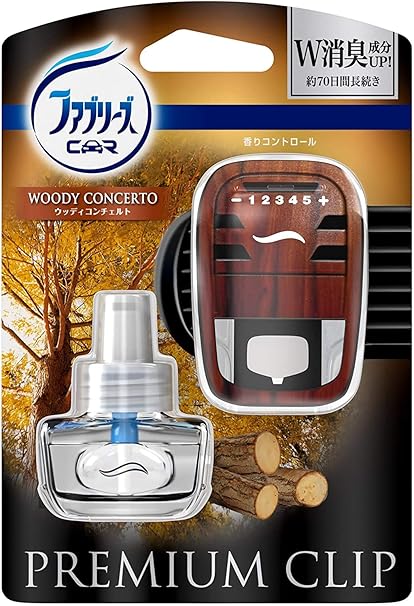 Amazon Co Jp ｐ ｇ クルマ用ファブリーズ プレミアムクリップ フォレストコンチェルトの香り 本体 約７０日用 ２０個セット ドラッグストア