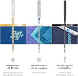 Schmetz Gold Embroidery Needle 75/11 130/705 H-ET 5Pk Flat Shank view 3