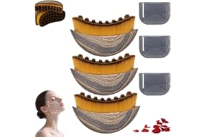 RTETTOA Aeki Lymphatic Contour Face Brush - Lymphatic Drainage Massager | Dry Facial Gentle Beauty Tool - Chin & Jawline Sculpting - for All Skin (3PCS)