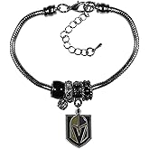 Siskiyou NHL Vegas Golden Knights Unisex Sportseuro Bead Bracelet, Black, One Size