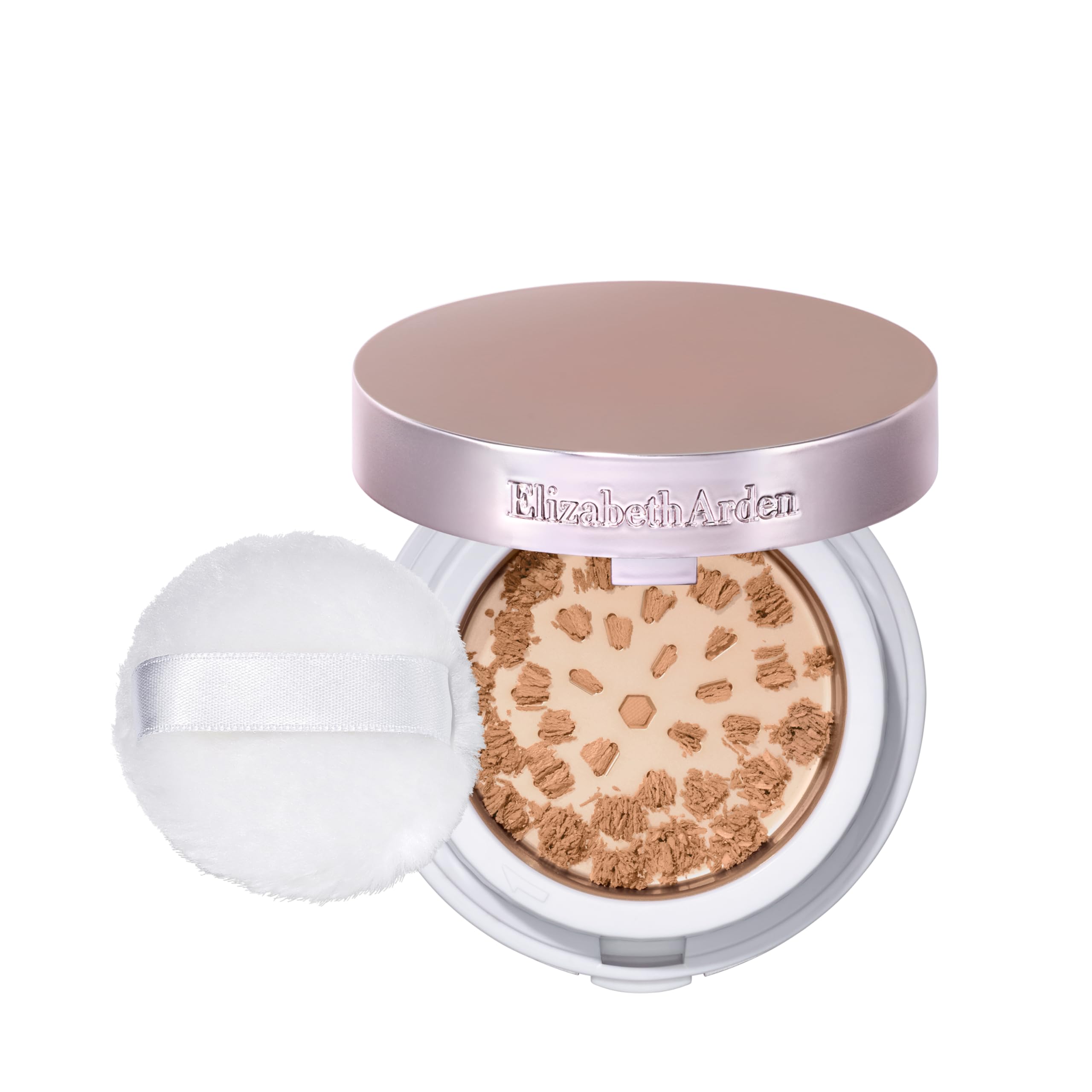 Elizabeth Arden Pure Finish Mineral Powder Foundation in Shade 4, 8.33g, Non-Drying, Skin-Brightening Powder, Sheer to Full Coverage, for Normal to Oily Skin