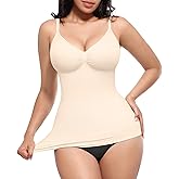 SHAPELLX Womens Tank Top Shapewear Tummy Control Slimming Camisole Tops for Women Seamless Cami Body Shaper V Neck