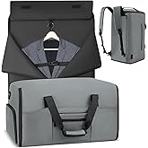 RJEU Garment Duffle Bags for Travel,Convertible Garment Bag with Shoes Compartment,Suit Carry-on Bag Expandable with Shoulder Strap for Men and Women Business Trip,Weekend,Wedding(Grey)