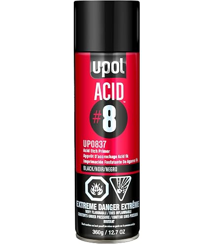 Amazon.com: U-POL Acid #8 Black Etch Primer 450Ml Aerosol : Automotive