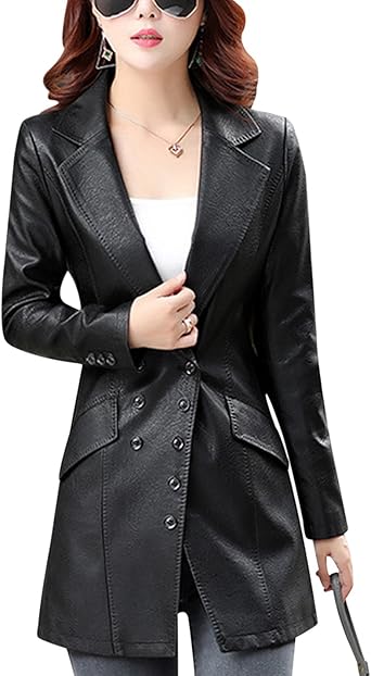 faux leather jackets for womens amazon