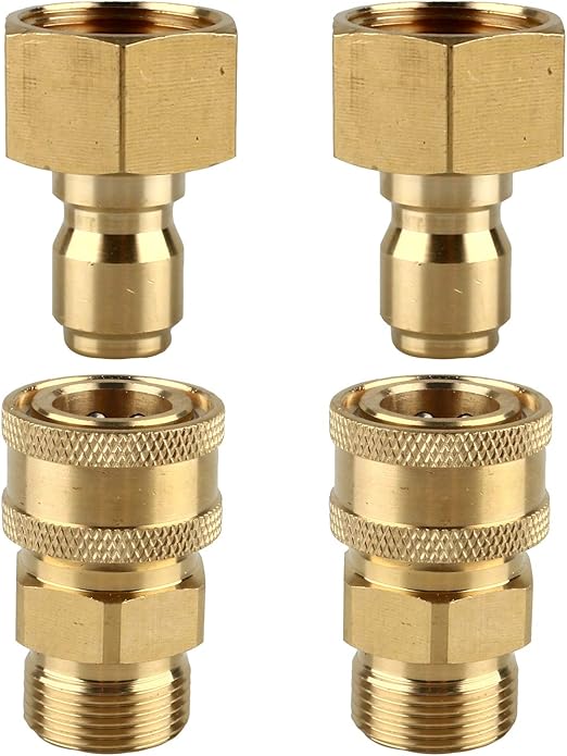 WILTEEXS High Pressure Washer QuickDisconnect Couplings,3/