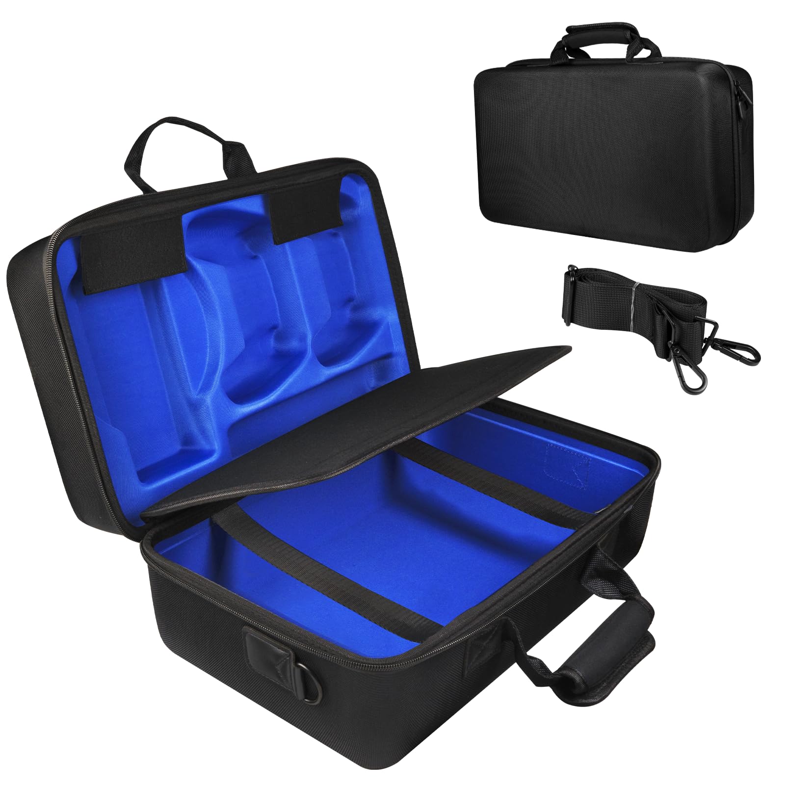 LVKAYCE Carrying Case Compatible with PS5 SLIM 2023, Hard Shell Travel Storage Bag, Organizer Protective Cases for Play Station 5 Slim Console Controllers Headset and Gaming Accessories