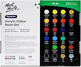 Mont Marte 24 Colour Acrylic Paint Set 36ml Smooth Semi Matte Finish view 7