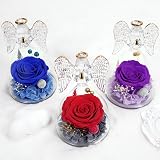 Miofula Preserved Real Rose in Glass Angel Gift Forever Rose for Women view 7