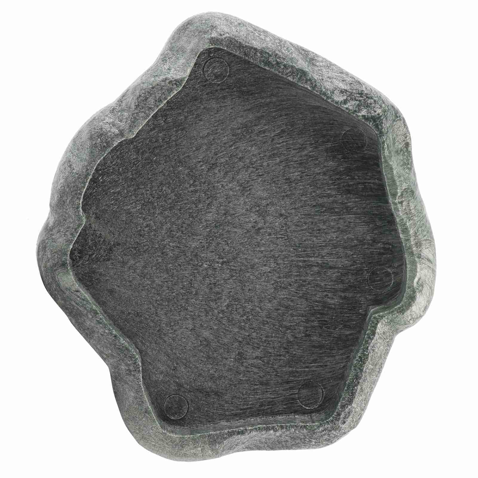 Photo 1 of Reptile Bowl, Resin Rock Reptile Food and Water Feeder Pet Aquarium Ornament Terrarium Dish Plate for Tortoise Lizard Iguana(Dark Green S)