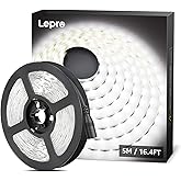Lepro 12V LED Strip Light, Flexible, SMD 2835, 16.4ft Tape Light for Home, Kitchen, Party, Christmas and More, Non-Waterproof