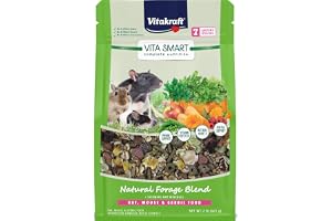 Vitakraft Vita Smart Rat Mouse and Gerbil Food 2 lb Bag with Wholesome Daily Nutrition Premium Seeds Grains Vegetables Fruits Fortified with Essential Vitamins Minerals for Small Pet Health