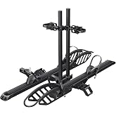 Bike Rack for Car Hitch Mount - Young Electric 2 Ebike Rack Heavy Duty Platform Carrier 200lb Capacity, Smart Tilting & One H