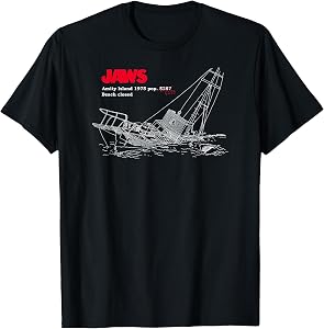 Jaws Amity Island Boat T-Shirt