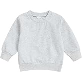 Mubineo Toddler Baby Boy Clothes Girl Basic Plain Sweatshirt Long Sleeve Shirts Kids Fall Winter Sweat Shirt Tops