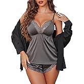 Avidlove Satin Pajamas Set Womens Lace Sleepwear Sexy Lingerie Cami Shorts Set S-XXL