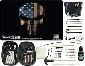 EDOG The Reaper Angel of Death Promat PPistol Cleaning Mat & Range Warrior Handgun Cleaning Kit & E.D.O.G. Tac Pak Cleaning Essentials