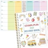 Ceiba Tree Undated Teacher Planner Lesson Planner and Record Book 8.5x11 inch Gradebook Attendance Book 10 Months 50 Weeks Lesson Plan 5 Sheet Teacher Planner Stickers