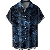 WRITKC Hawaiian Shirts for Men Loose Short Sleeve Mens Beach Shirts Resort Casual Shirts