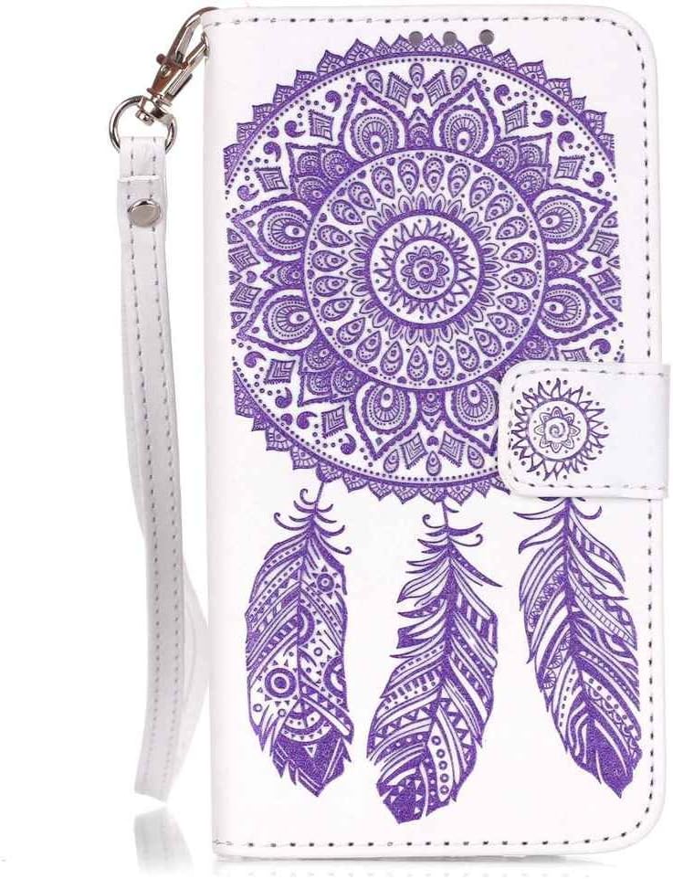Best magnetic wallet phone case lg g5 purple