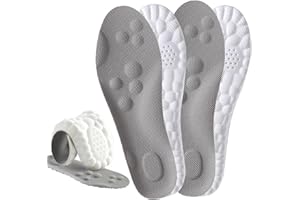 Steppers Insoles for Men Women, Trim to Fit Steppers Insoles with Arch Support for Foot, 4D Cloud Soles Memory Foam Insoles, 