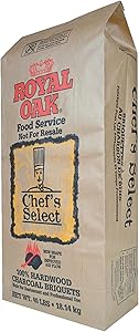 Royal Oak Chef's Select Premium Hardwood Lump Charcoal Briquettes for Grills and Smokers, 40 Pounds