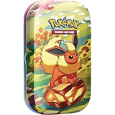 Pokémon TCG: Scarlet & Violet—Prismatic Evolutions Mini Tin – Flareon (2 Booster Packs & 1 Coin)