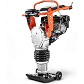 SuperHandy Jumping Jack Tamping Rammer 209cc 7HP 4-Stroke Gas Engine - 3500 lbs Impact Force, 137lbs Weight, 26" Max Compaction Depth, for Soil, Gravel, Footings, Concrete Slabs, and Foundations