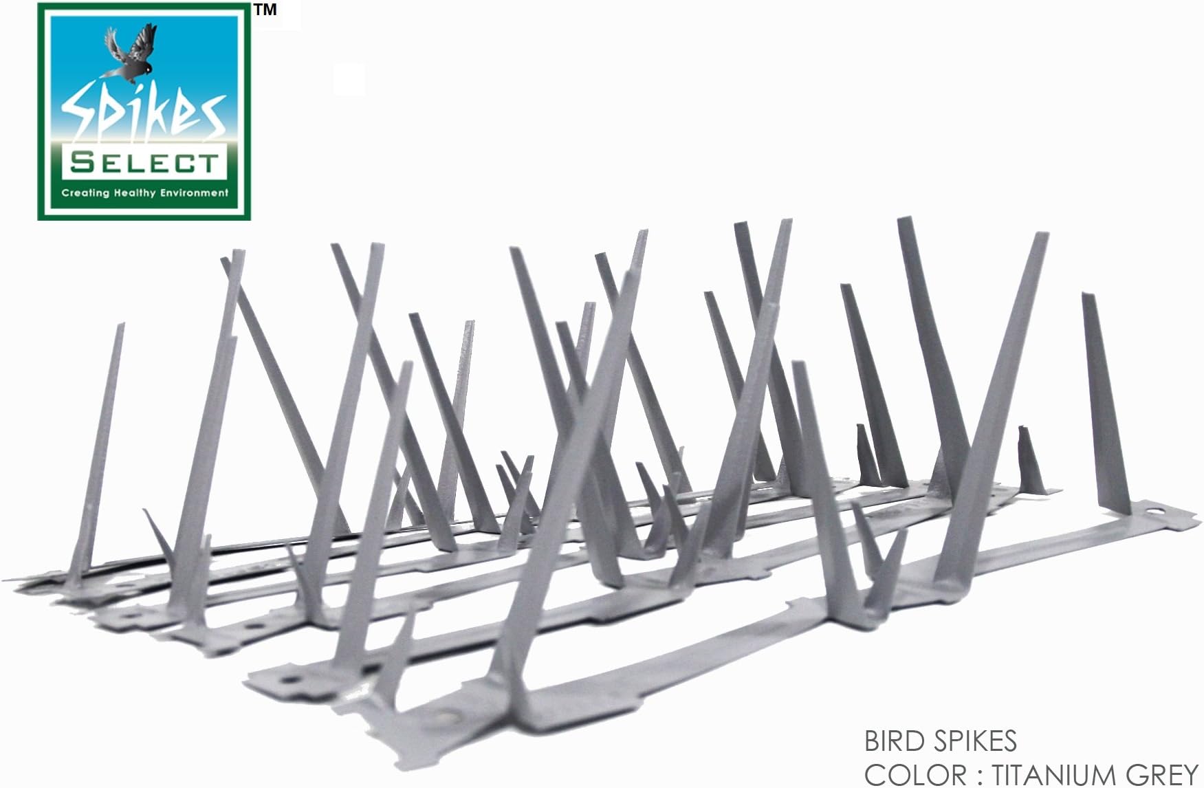 Select Spikes Bird Spikes from Select Exim Polystyrene Powder Coated, 11ft, 91cm (Titanium Grey)