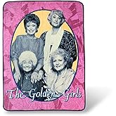 JUST FUNKY The Golden Girls Portrait Fleece Throw Blanket | Features A Portrait of The Smiling Cast | Large Golden Girls Blanket | 60 x 45 Inches