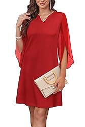 RUMIA Cocktail Dresses for Women Flutter 3/4 Sleeve