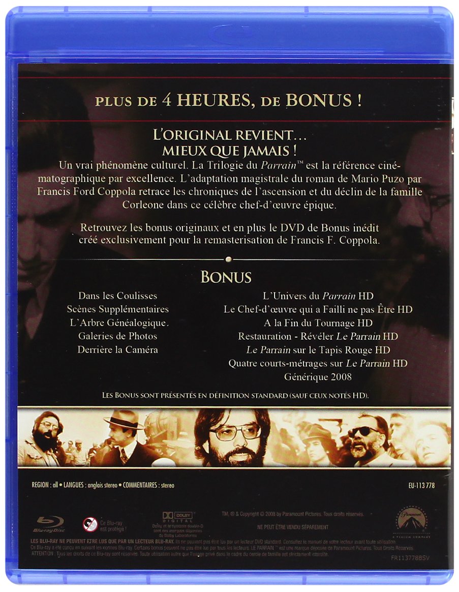 Le Parrain Le Coffret Edition 40eme Anniversaire Amazon De Dvd Blu Ray