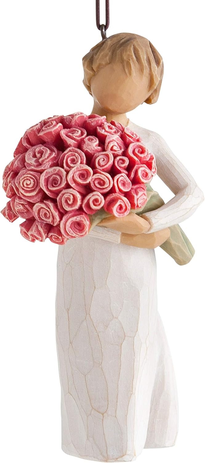 Willow Tree Abundance Hanging Ornament, Stone, Multi-Colour, 5.5 x 5.5 x 11 cm