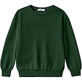 Arshiner Boys Sweatshirts Long Sleeve Crewneck Pullover Shirt Kids Fashion Fall Winter Sweater Size 6-14 Years