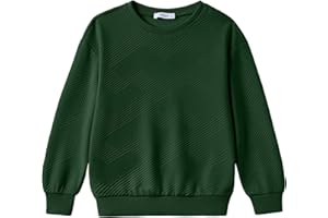 Arshiner Boys Sweatshirts Long Sleeve Crewneck Pullover Shirt Kids Fashion Fall Winter Sweater Size 6-14 Years