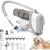 Arkyomi Dog Grooming Vacuum, Pet Grooming Kit with Clipper Nail Grinder, Pet Grooming Vacuum for Dogs Cats for Shedding Grooming 2L Dust Cup 10 Tools Home Cleaning