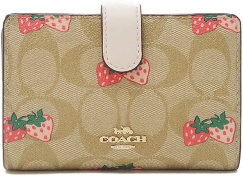 Amazon コーチ Coach 財布 レディース 二つ折り財布 イチゴ いちご ストロベリー シグネチャー 916ime7v アウトレット品 並行輸入品 Coach コーチ シューズ バッグ