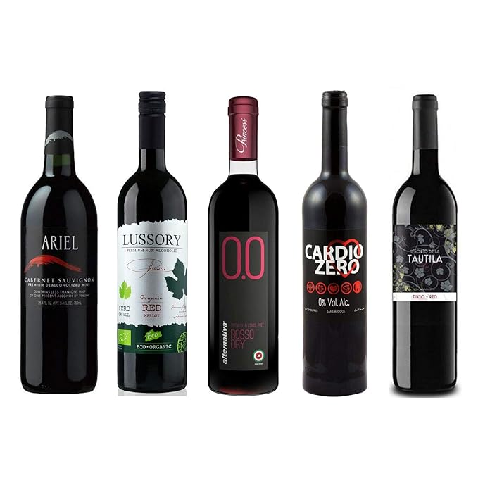 Red Wine Sampler 5 Non Alcoholic Wines 750ml Each Ariel Cabernet Sauvignon Cardio Zero Red Rosso Dry And Tautila Tinto Amazon Com Grocery Gourmet Food