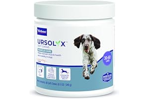 Virbac URSOLYX Soft Chews for Dogs | Muscle Health Support for Senior, Active or Recovering Dogs, Medium 30-60lbs | 60 Count 2- Month Supply