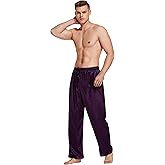 Tony & Candice Men's Satin Pajama Pants Long PJ Bottoms