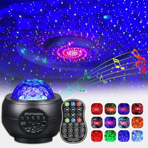 Projecteur Ciel Etoile Galaxy Projector Lampe De Projecteur Plafond Projecteur De Veilleuse Avec Telecommande Et Haut Parleur De Musique Pour Bebe Enfants Chambre Adultes Decoration Amazon Fr Luminaires Et Eclairage
