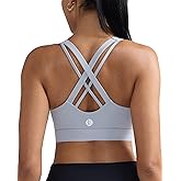 RUNNING GIRL Sports Bras for Women,High Impact Criss Cross Back Molded Cup Running Bra with Sewn in Pads