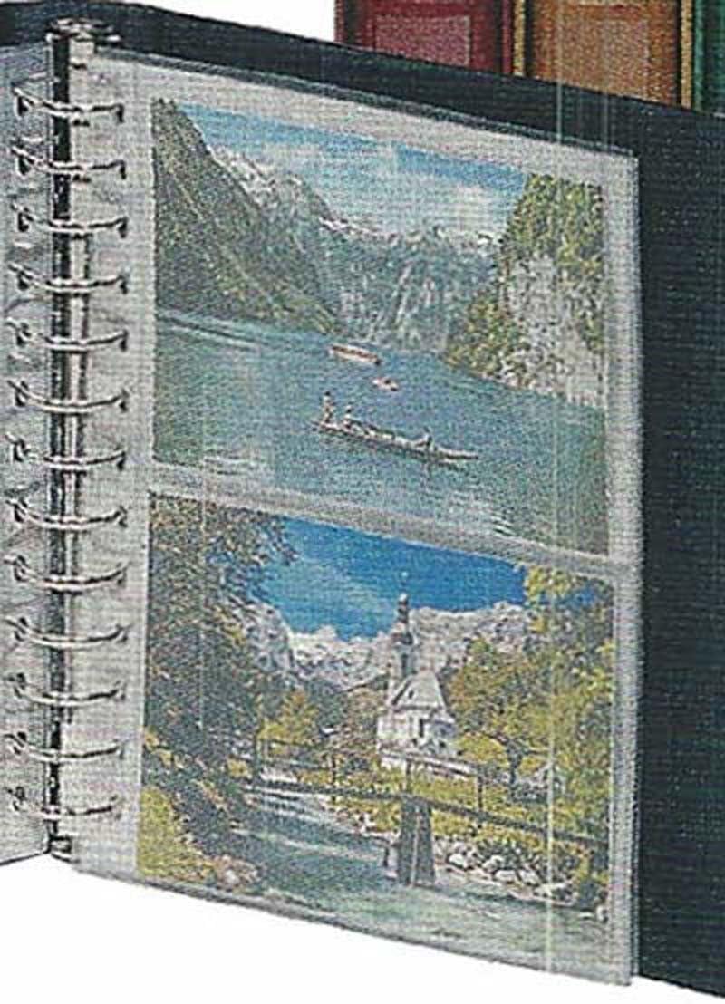 Lindner 811 Crystal clear refill pages Postcard Album CLASSIC, Medium - Image 3
