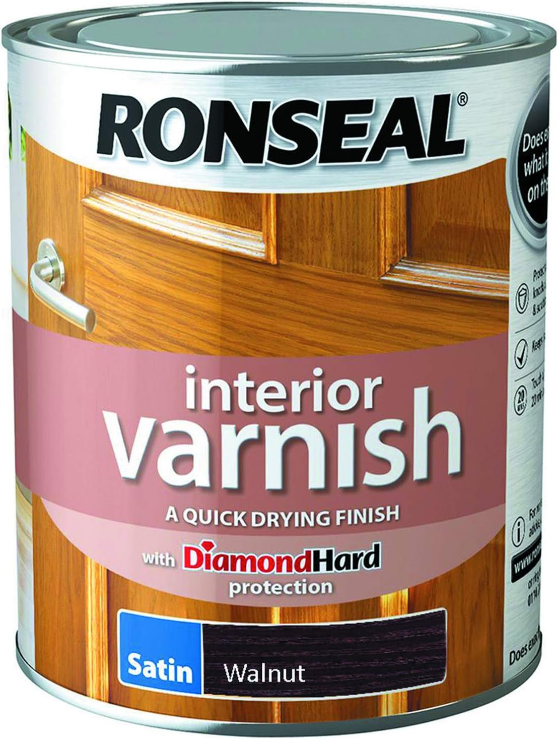 Ronseal Interior Varnish Walnut Satin 750ml Amazon Co Uk Diy Tools